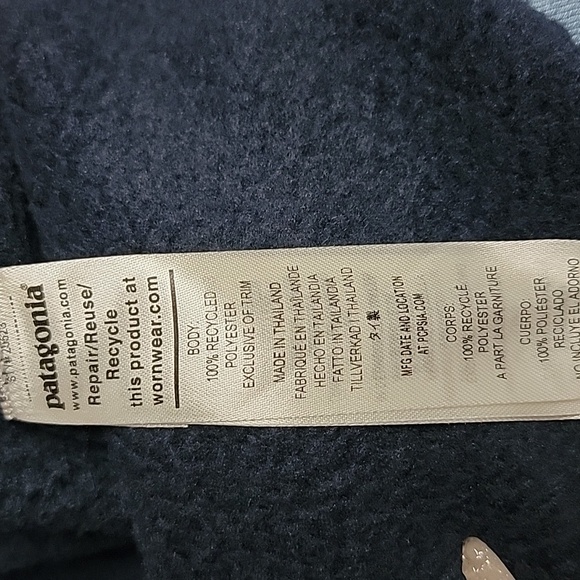 Patagonia Men's Deep Blue Zip-Up Sweater Size XXL - Picture 7 of 8